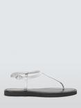 John Lewis ANYDAY Landed Leather Toe Post Footbed Sandals