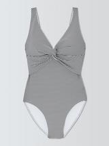 John Lewis St Tropez Stripe Twist Front Shaping Swimsuit