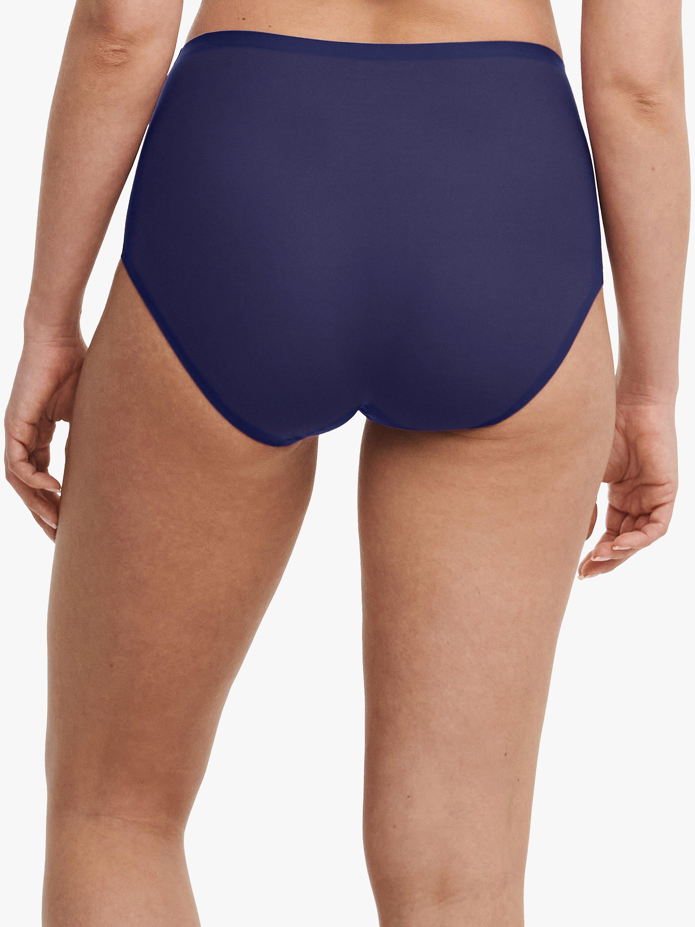 Product image 2 of 4, which shows Chantelle Soft Stretch High Waist Knickers, Night Blue, One Size