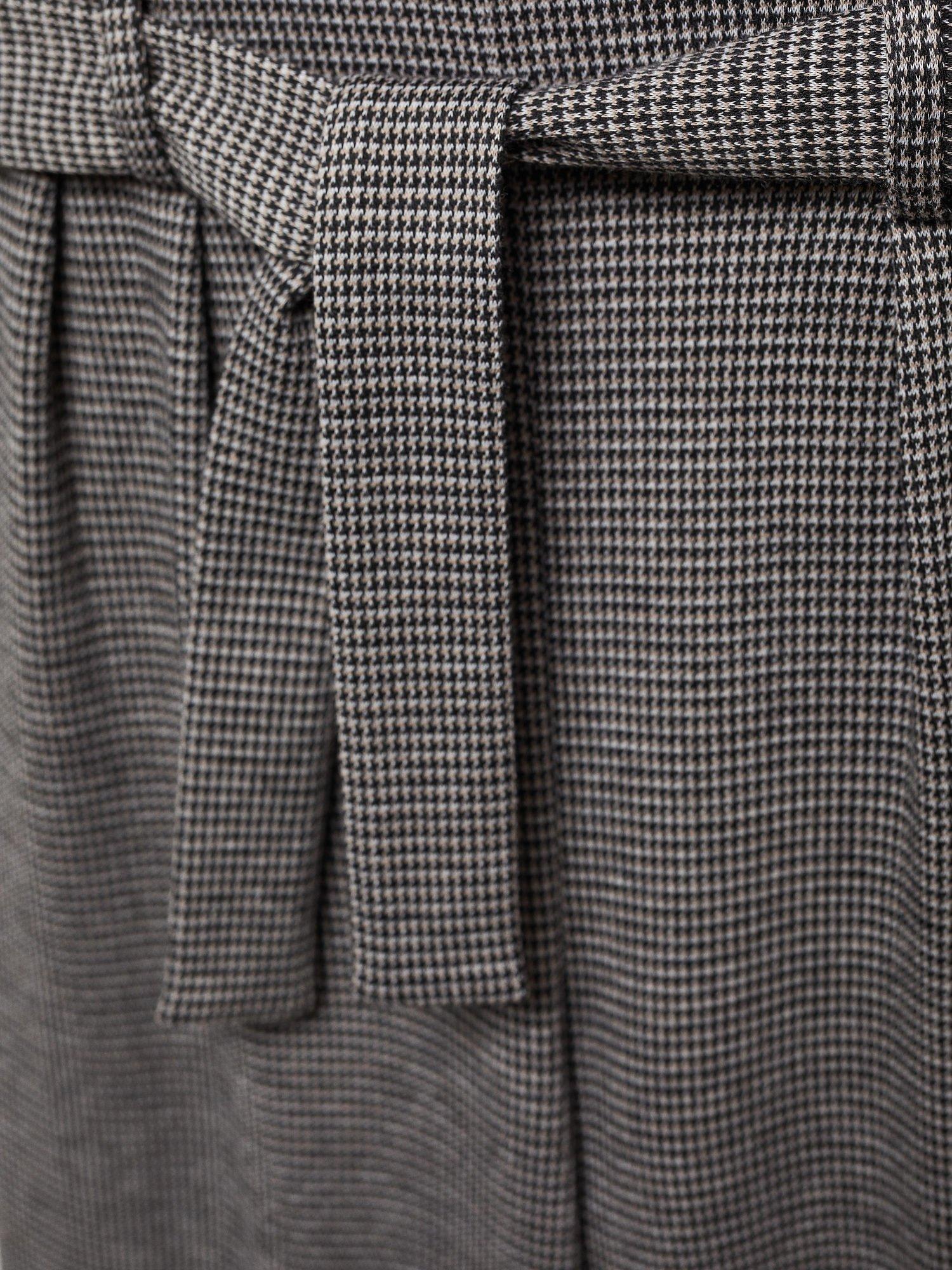 Product image 3 of 5, which shows Mango Kids' Belen Houndstooth Trousers, Black, 5-6 years