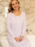 Cyberjammies Phoebe Floral Print Night Dress, White/Pink