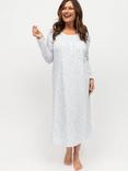 Nora Rose by Cyberjammies Frieda Nightdress, White/Blue