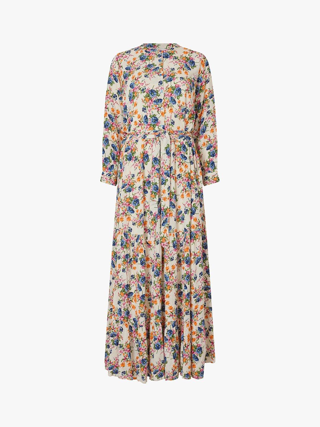 Lollys Laundry Nee Floral Print 3/4 Sleeve Maxi Dress, Multi, L