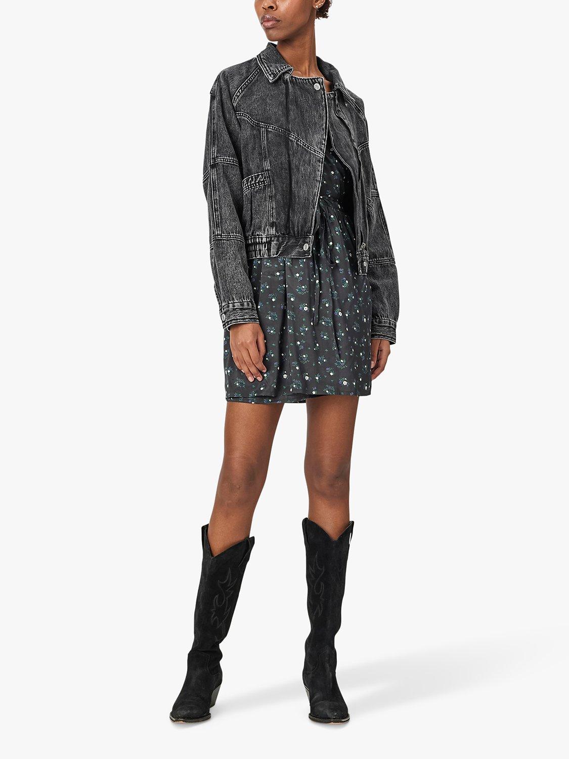 Product image 1 of 5, which shows Lollys Laundry Kingston Denim Jacket, Dark Grey, XS