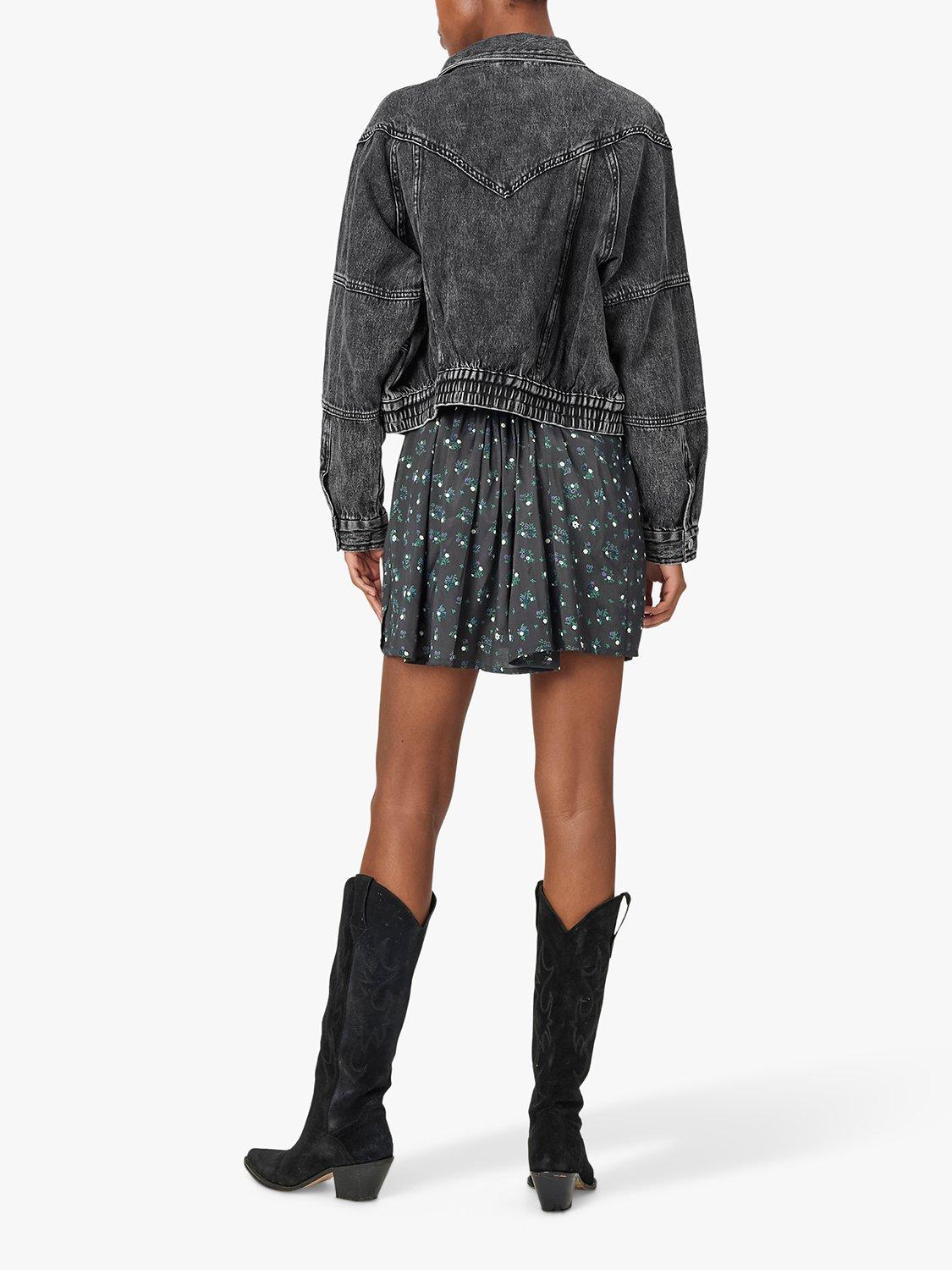 Product image 2 of 5, which shows Lollys Laundry Kingston Denim Jacket, Dark Grey, XS