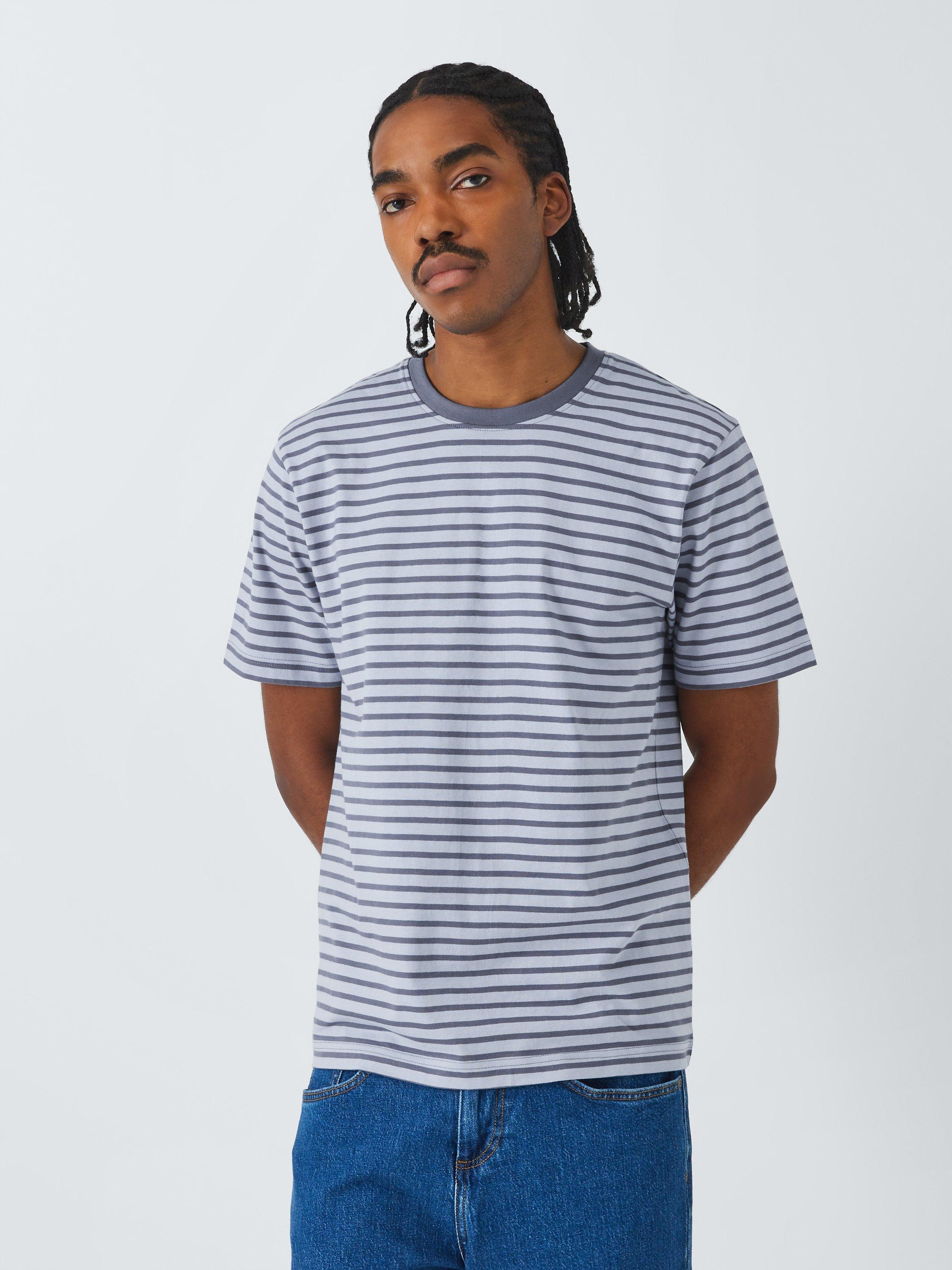 John Lewis ANYDAY Cotton Stripe Crew T-Shirt