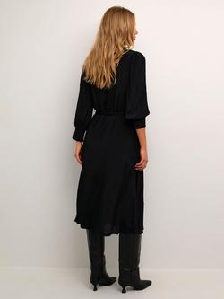 KAFFE Emine Midi Shirt Dress - view 2, Deep Black