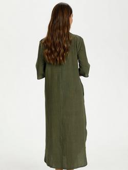 KAFFE Kaisey Linen Blend Dress - view 2, Grape Leaf