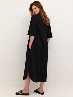 KAFFE Kaisey Linen Blend Dress - view 2, Deep Black