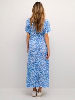 KAFFE Viola Ecovero Button Short Sleeve Maxi Dress - view 2, Regetta Chalk Flower