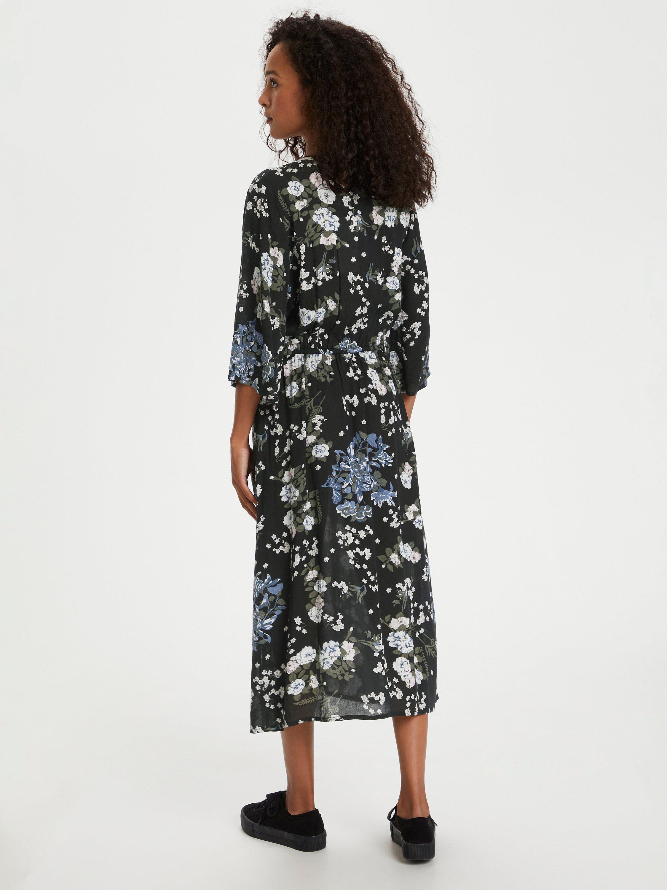 Product image 2 of 6, which shows KAFFE Ekua Amber Dress, Black/Multi, 10