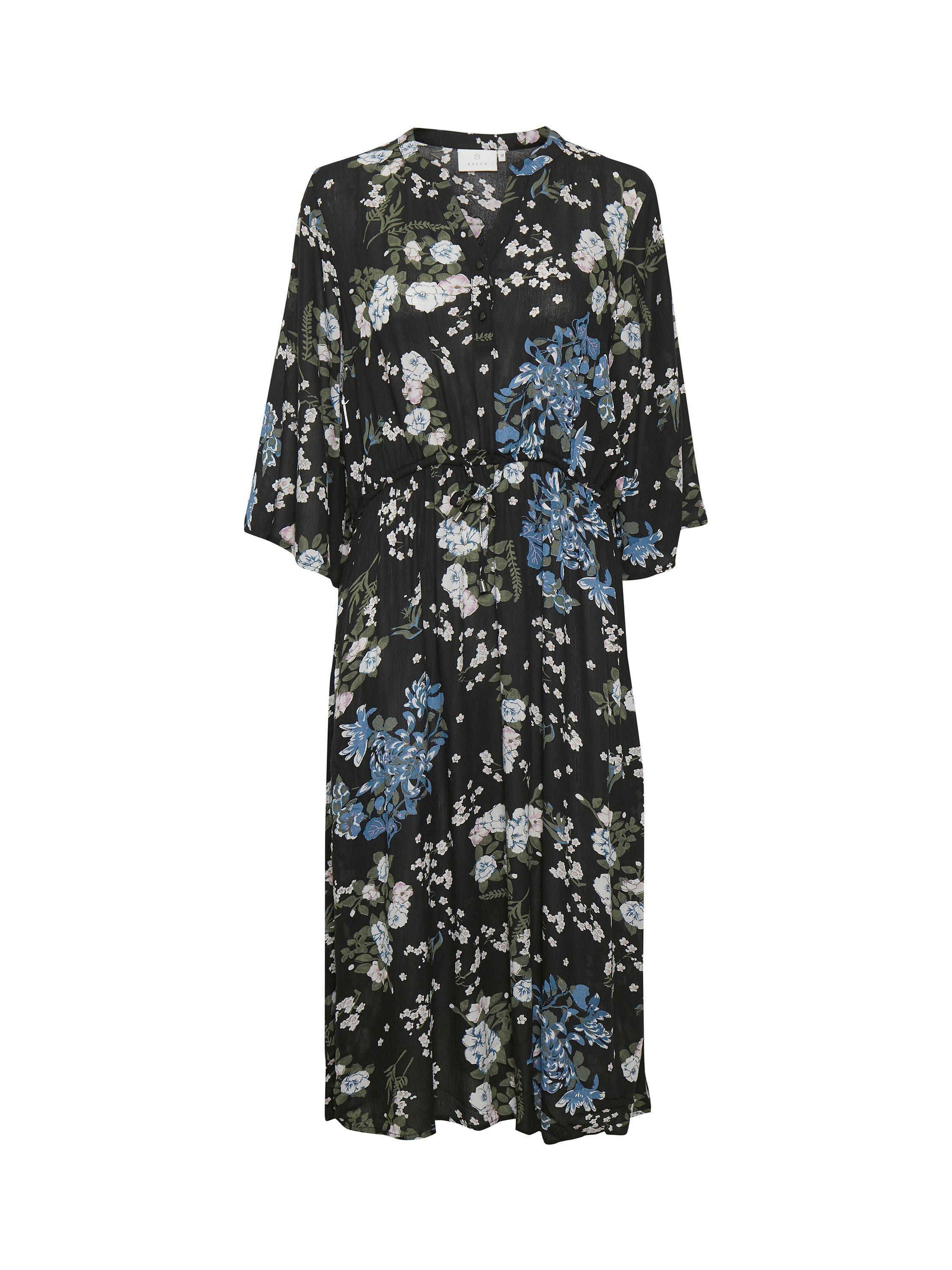 Product image 5 of 6, which shows KAFFE Ekua Amber Dress, Black/Multi, 10