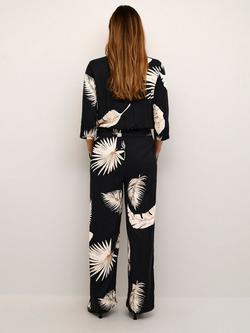 KAFFE Rutie Ecovero 3/4 Sleeve Jumpsuit - view 2, Large Scale Leaf