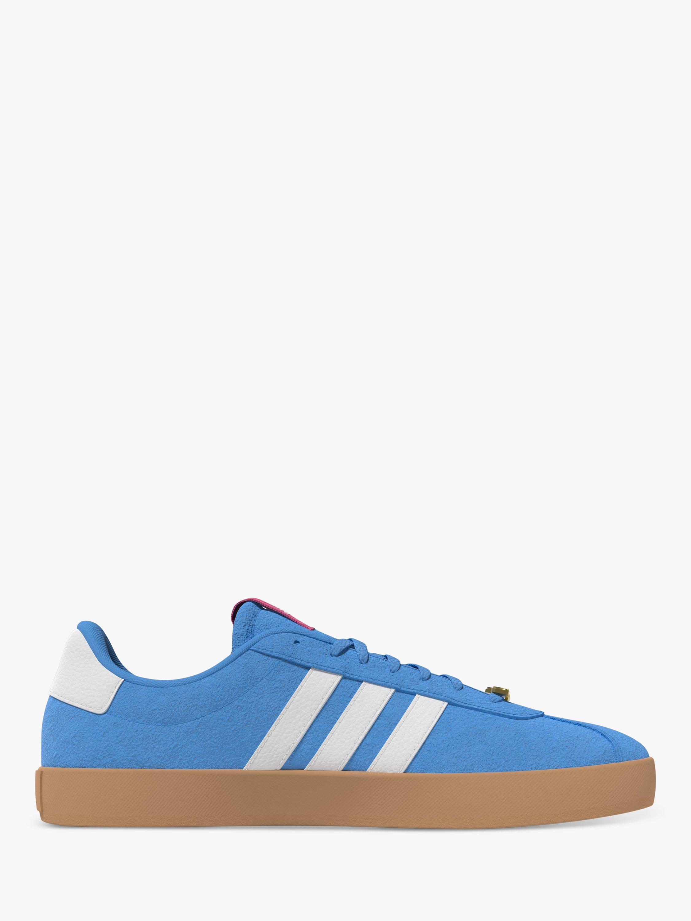 adidas VL Court Tri-Colour Trainers, Blue Burst/White/Pink