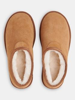 Whistles Lidia Leather Slippers, Tan - view 2, Tan