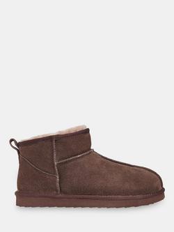 Whistles Mable Suede Slipper Boots, Taupe, Taupe