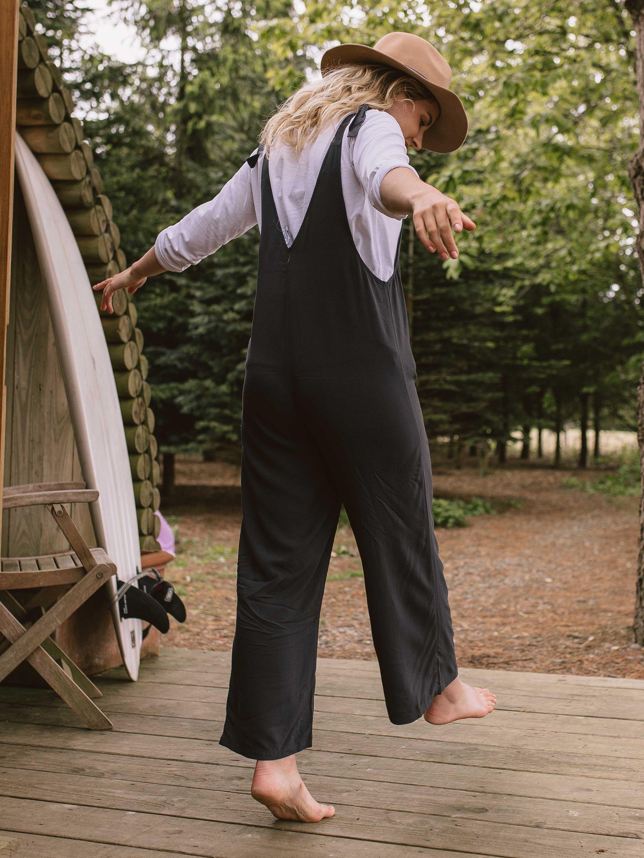 Product image 3 of 9, which shows Passenger Lazy Day Dungarees, Faded Black, XL