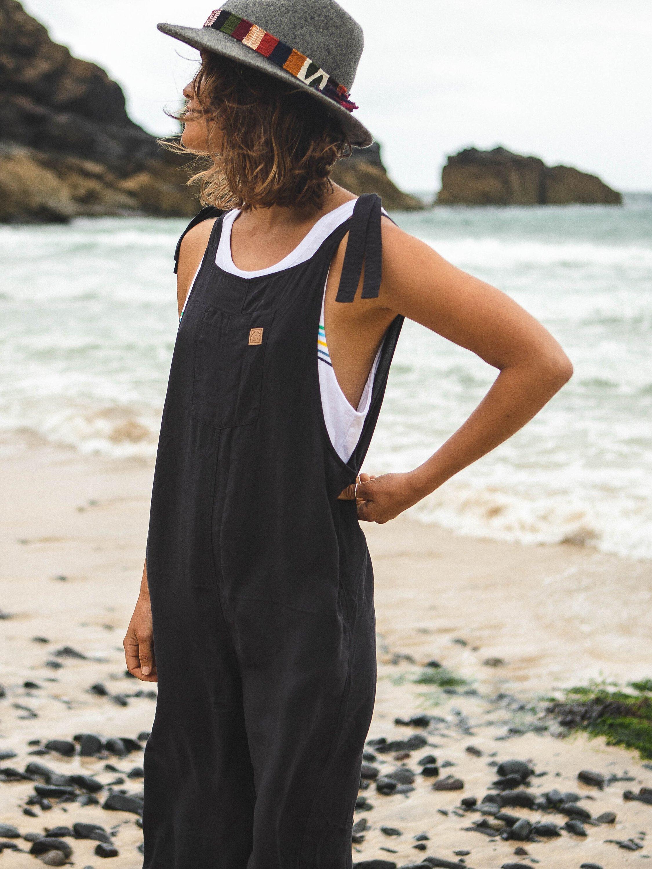 Product image 4 of 9, which shows Passenger Lazy Day Dungarees, Faded Black, XL