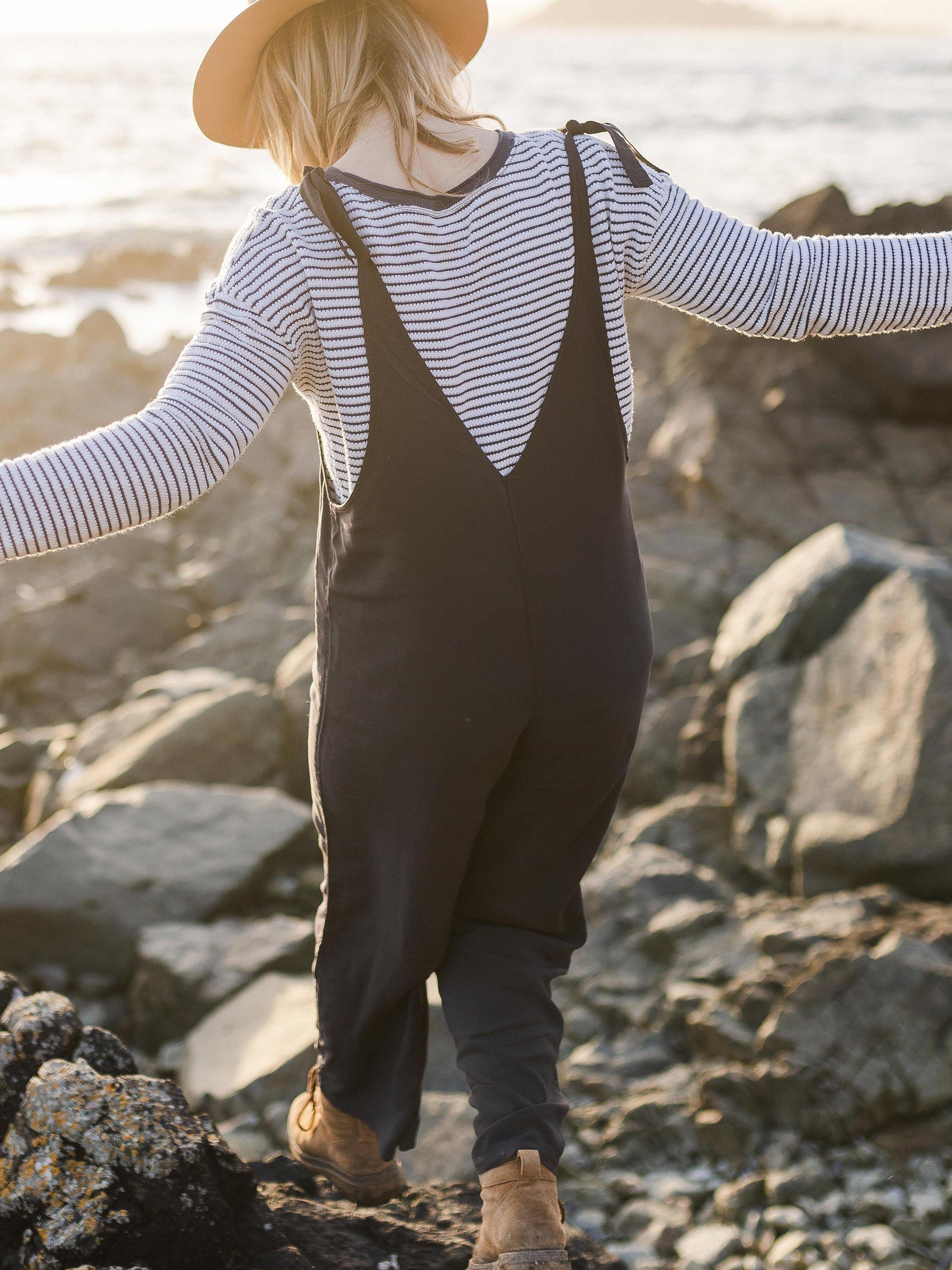 Product image 5 of 9, which shows Passenger Lazy Day Dungarees, Faded Black, XL