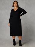 Live Unlimited Curve Knitted Rib Dress, Black