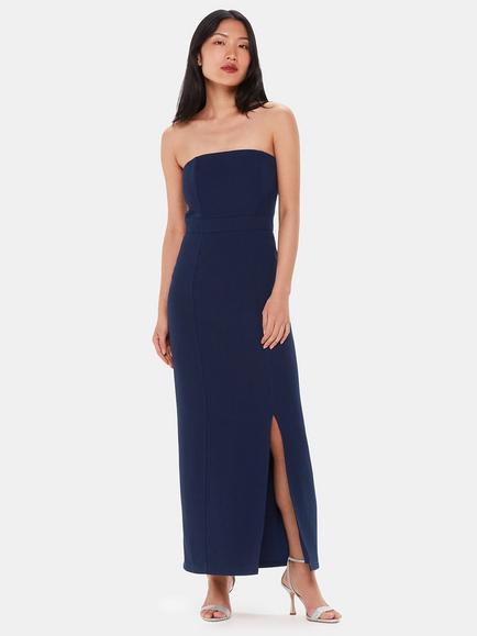 Whistles Gemma Strapless Maxi Dress, Navy
