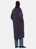 Whistles Niara Longline Quilted Coat, Navy