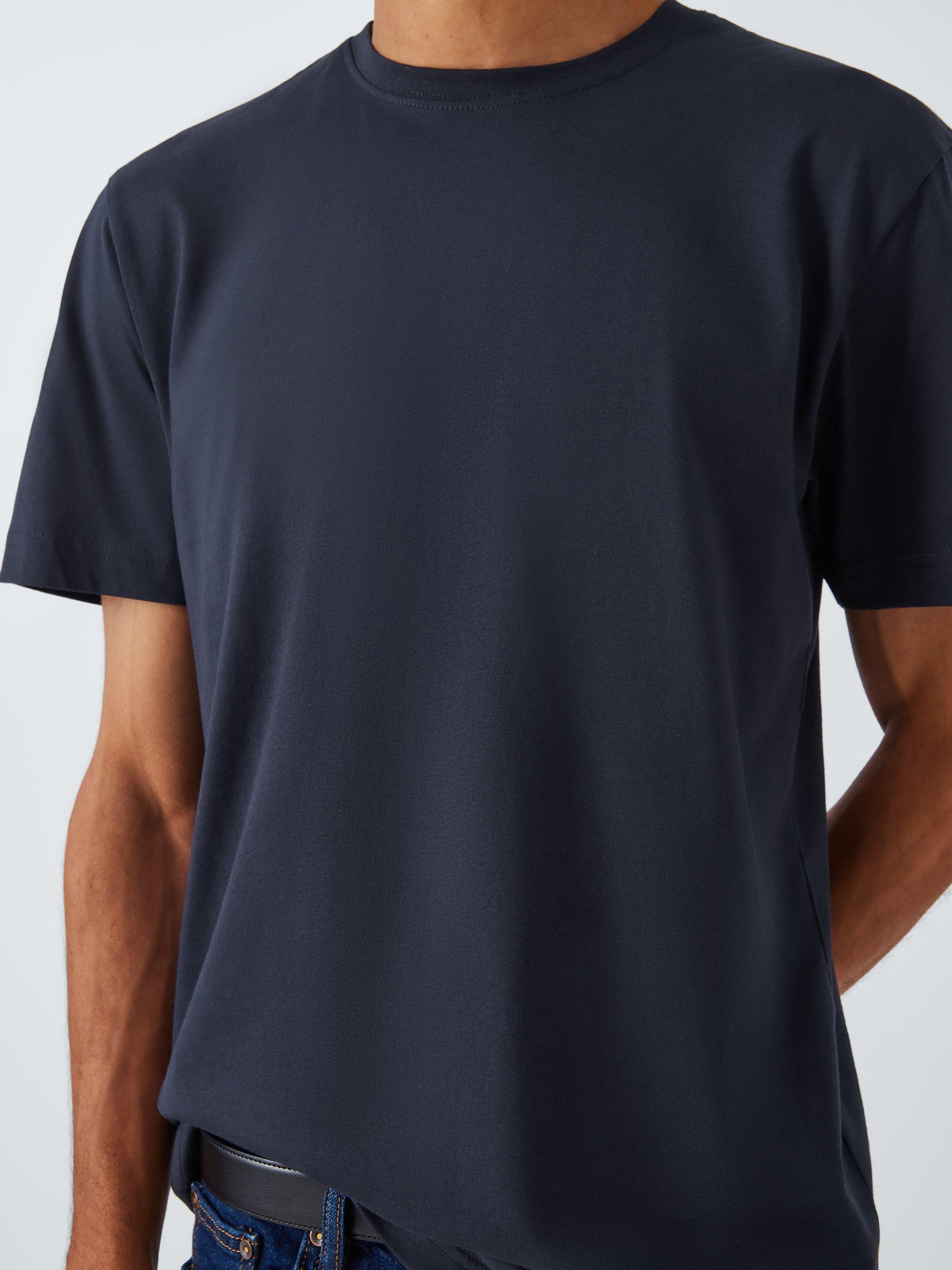 Product image 5 of 6, which shows John Lewis Cotton T-Shirt, Pack of 3, White/Blue/ Navy, S