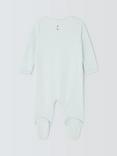 John Lewis Heirloom Collection Baby Transport Toys Embroidered Pima Cotton Sleepsuit, Blue