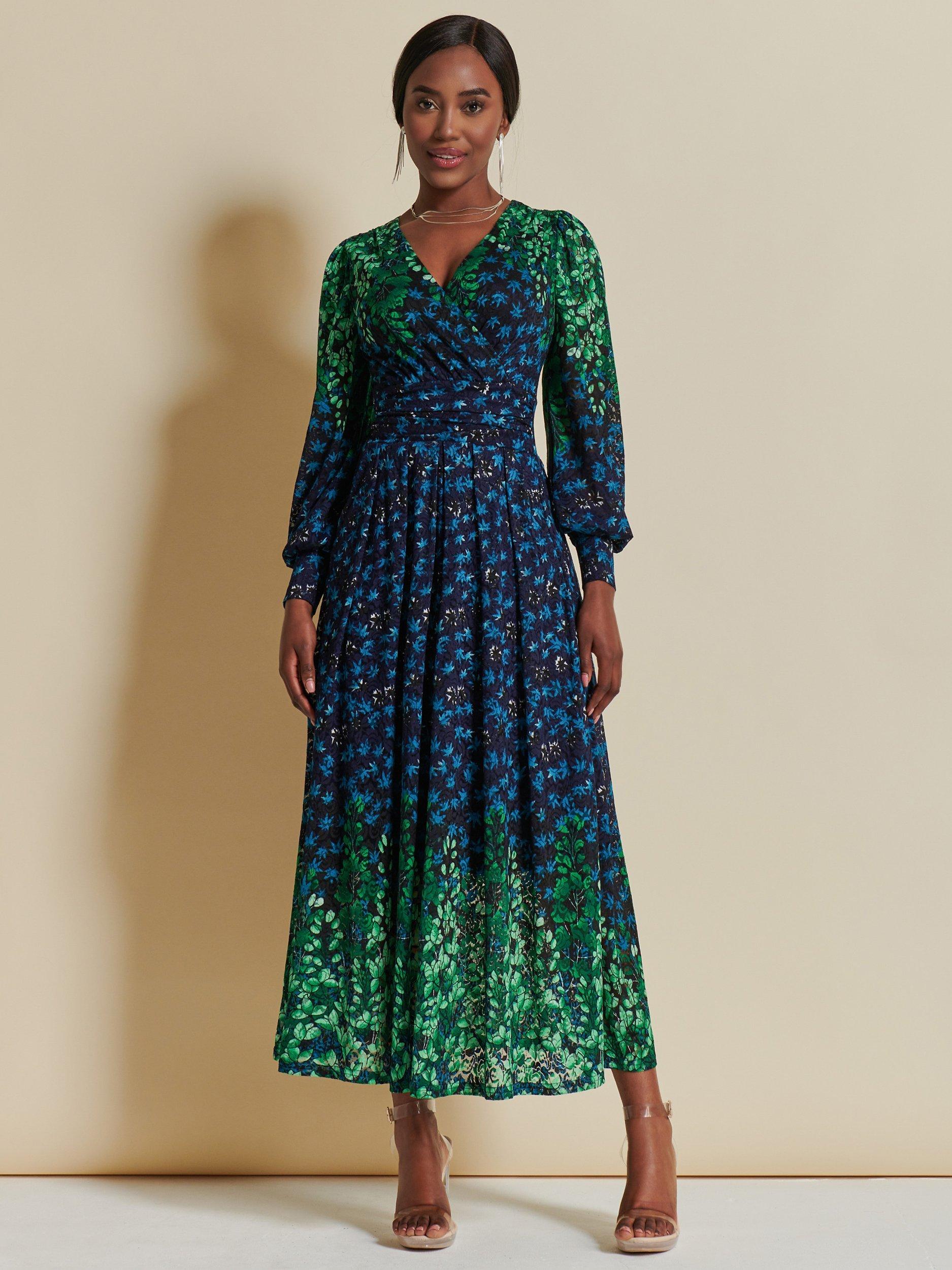 Jolie Moi Quiyn Lace Maxi Dress, Blue/Multi