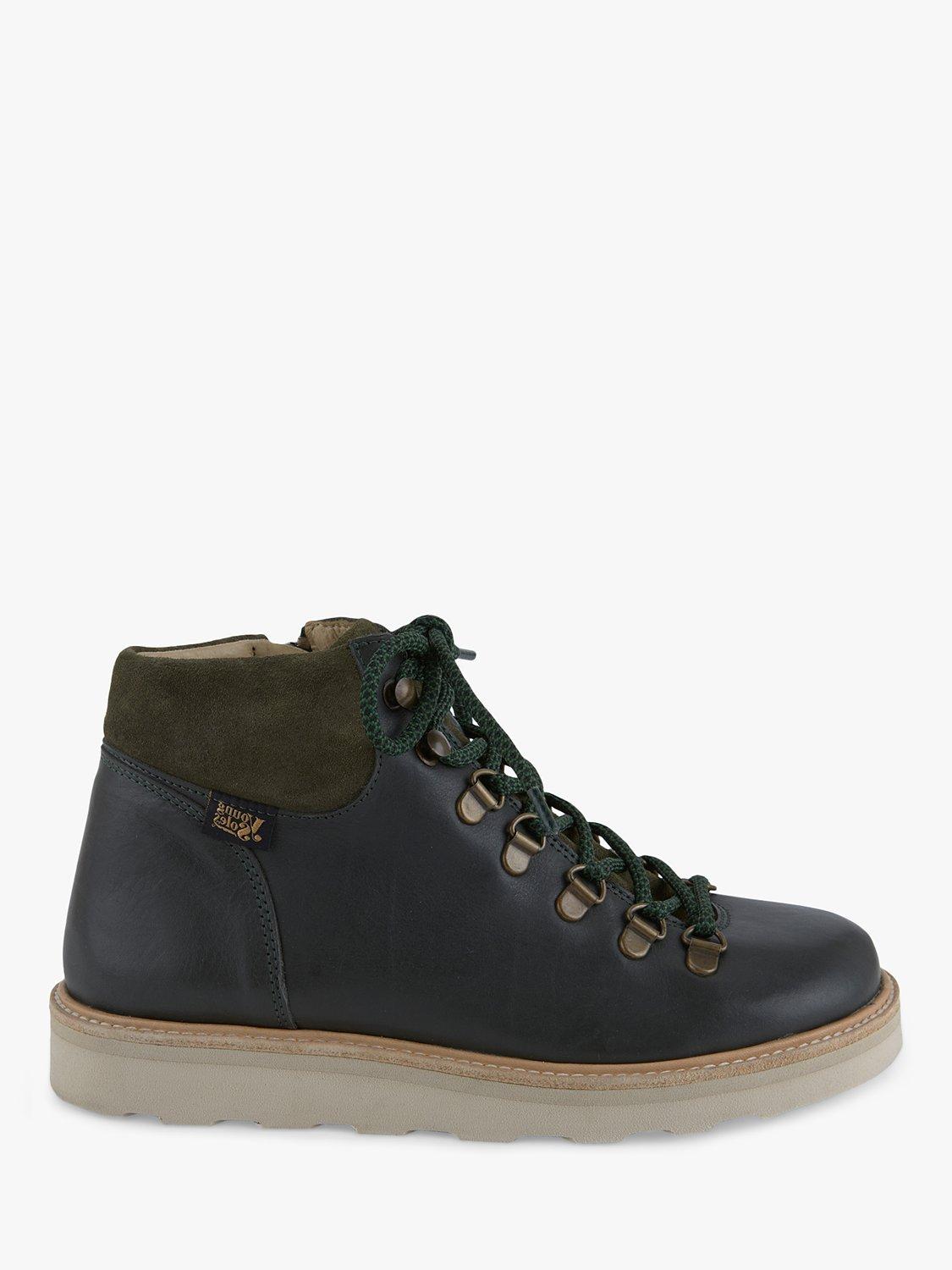 Product image 1 of 3, which shows Young Soles Kids' Eddie Hiking Boots, Hunter Green, 1
