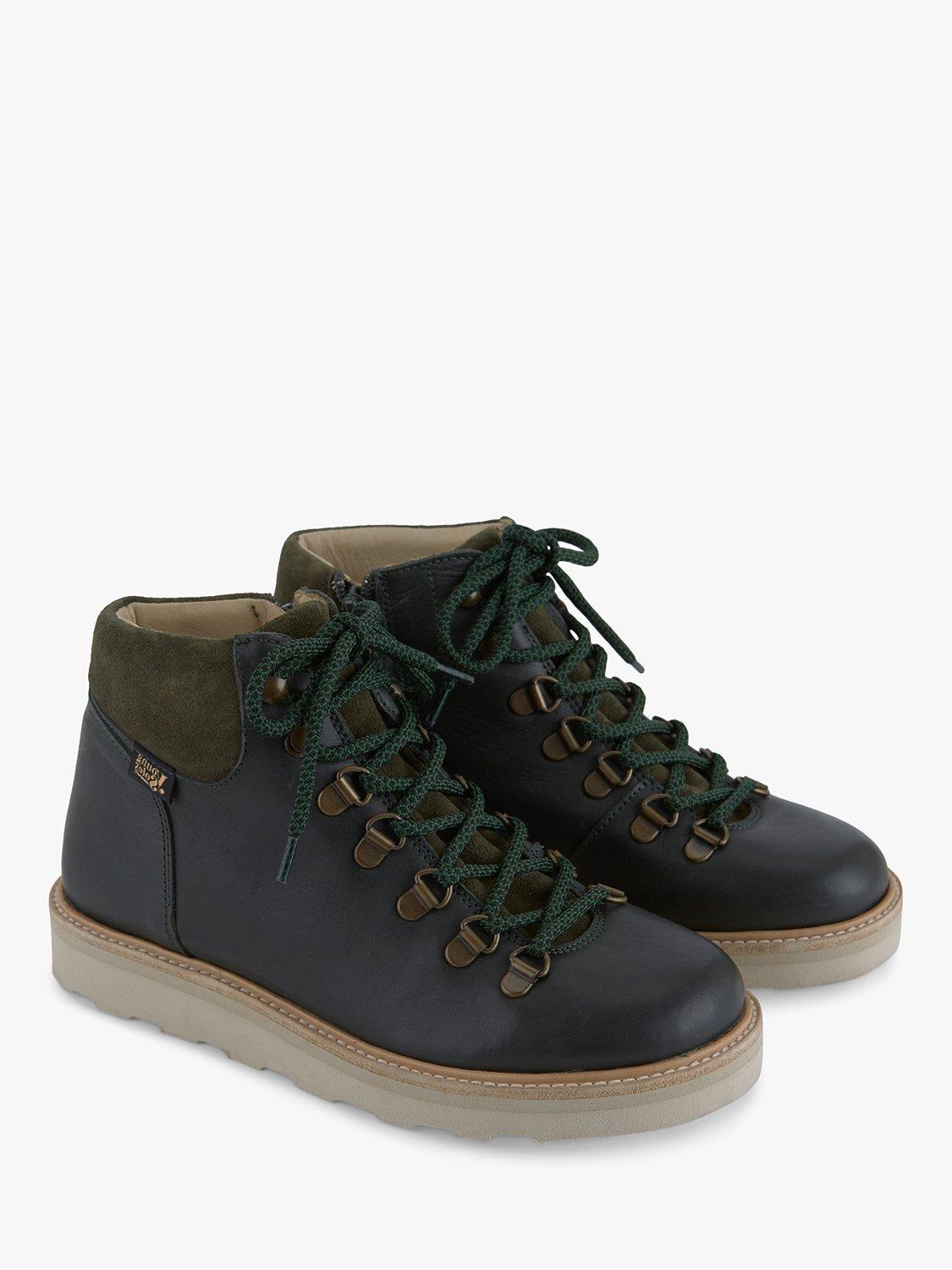 Product image 2 of 3, which shows Young Soles Kids' Eddie Hiking Boots, Hunter Green, 1