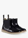 Young Soles Kids' Francis Patent Leather Chelsea Boots, Black