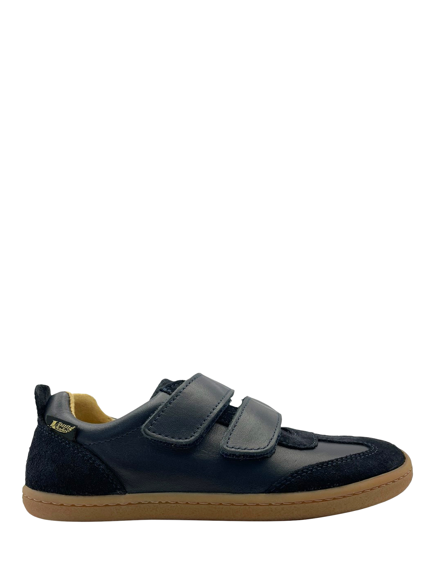 Young Soles Kids' Pele Suede and Leather Trainers, Navy