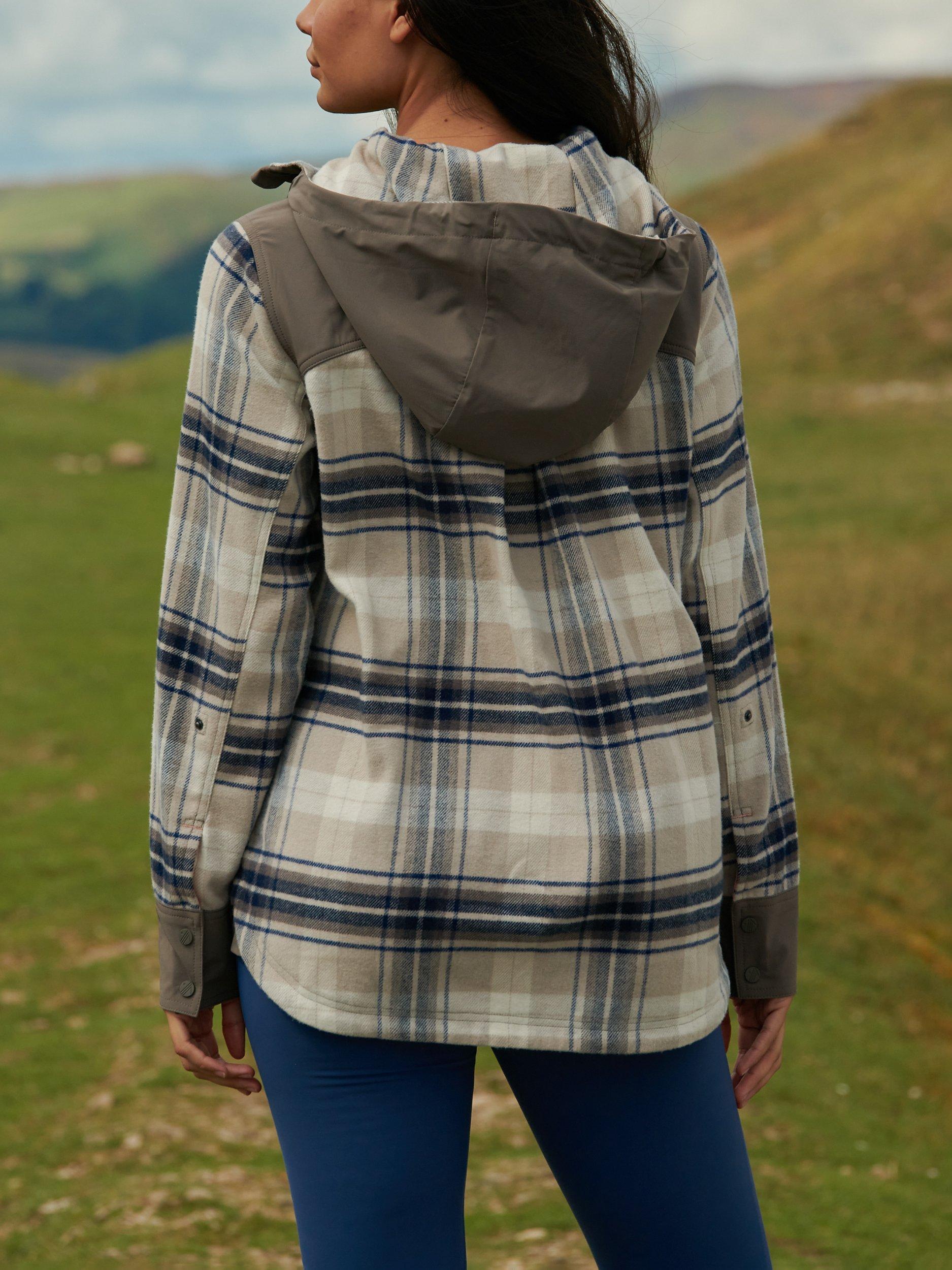 Product image 4 of 7, which shows ACAI Boyfriend Check Hoodie, Desert, XS