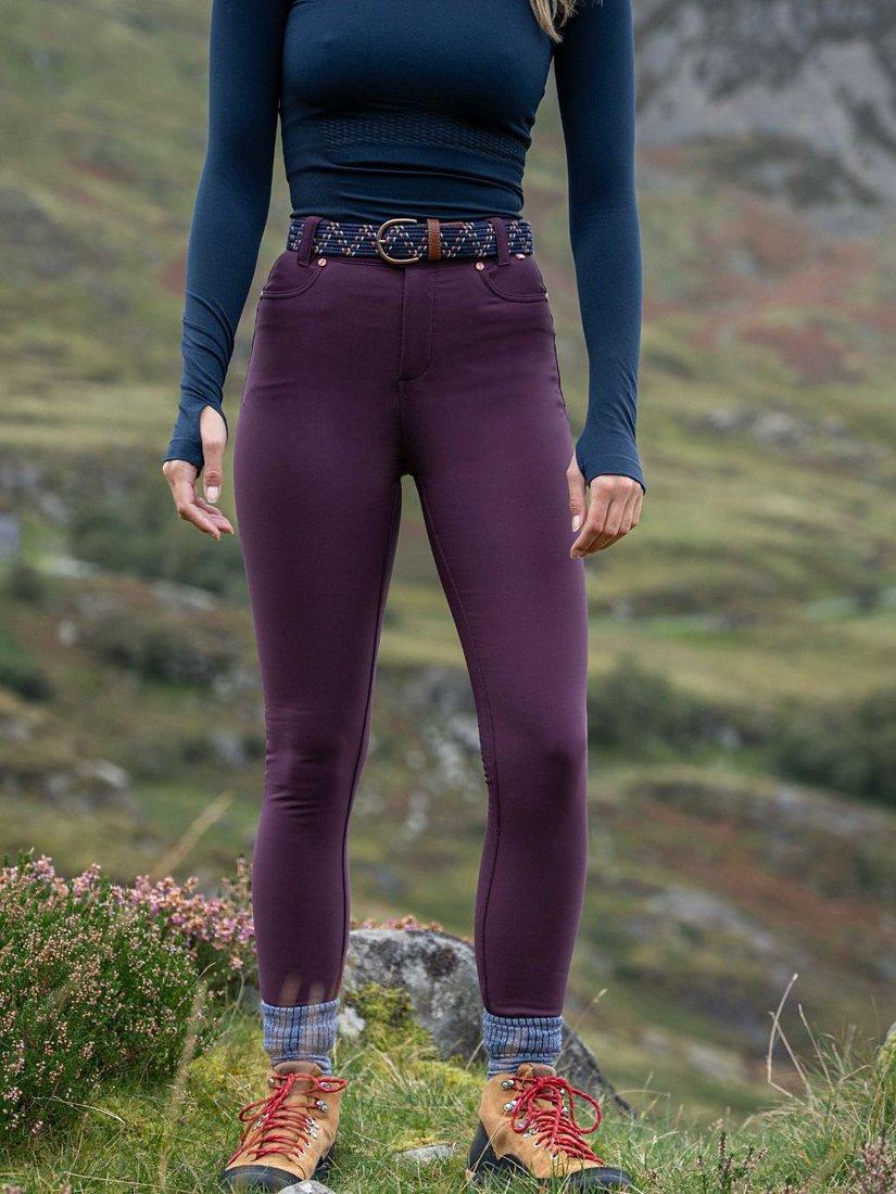 ACAI Thermal Skinny Outdoor Trousers, Aubergine, 24S