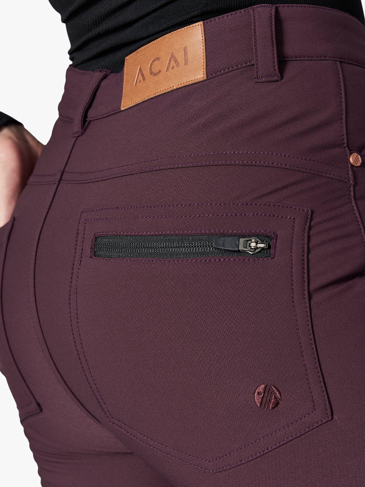 ACAI Thermal Skinny Outdoor Trousers, Aubergine, 24S