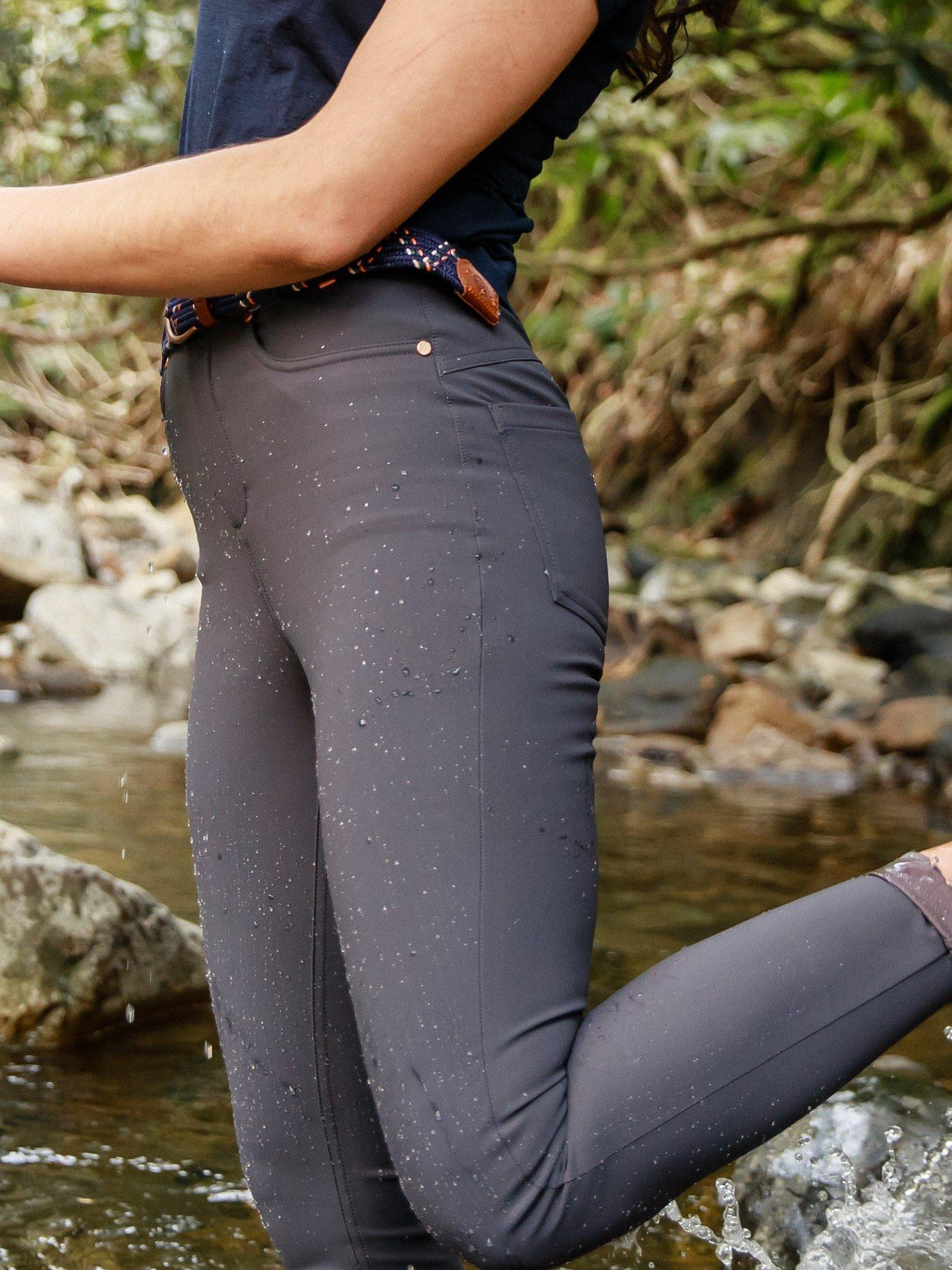 Product image 3 of 6, which shows ACAI Aventurite Stretch Skinny Outdoor Trousers, Obsidian, 24S