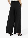 James Lakeland Pin Tuck Wide Leg Trousers, Black