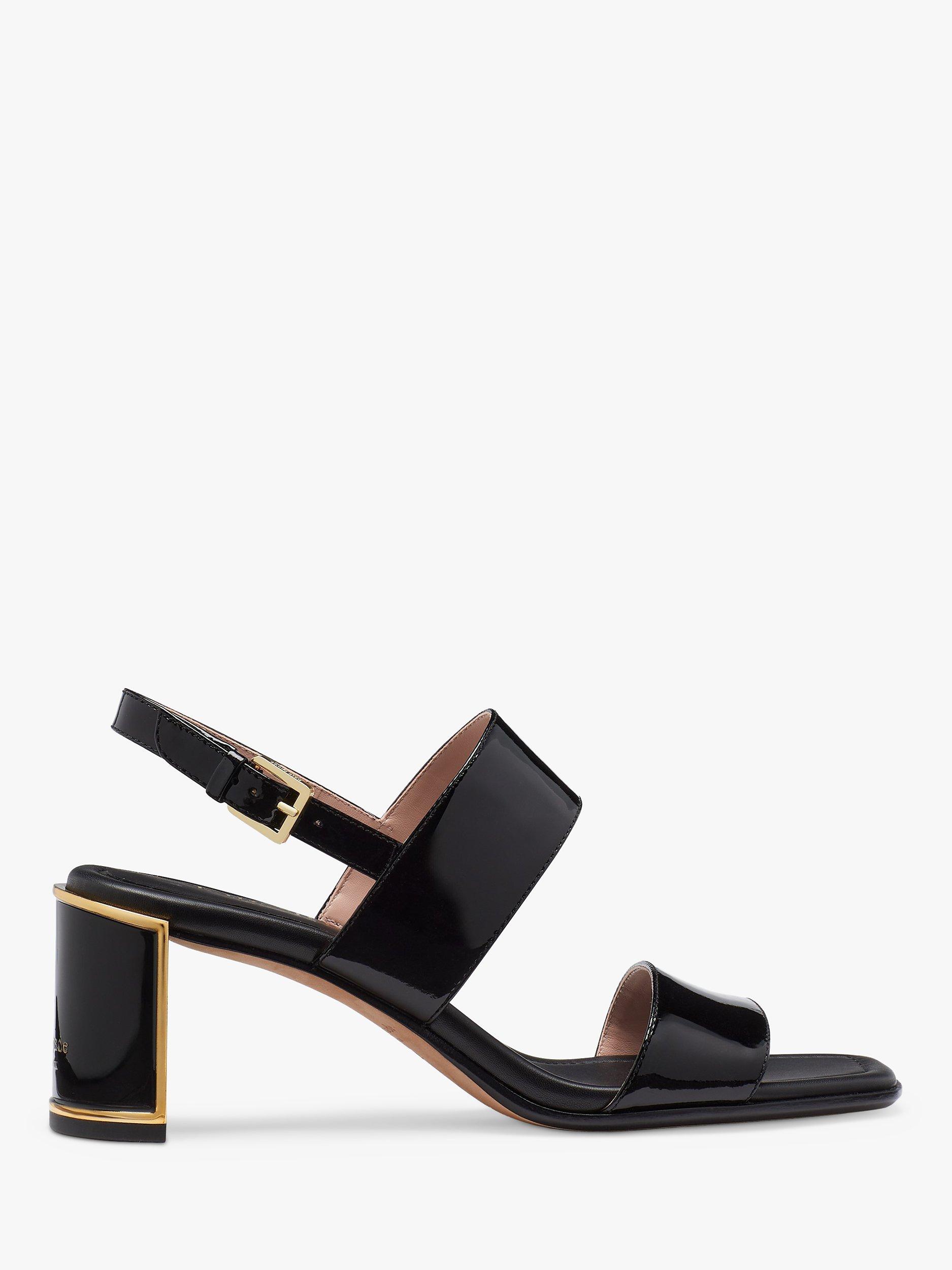 kate spade new york Merritt Leather Heeled Sandals, Black