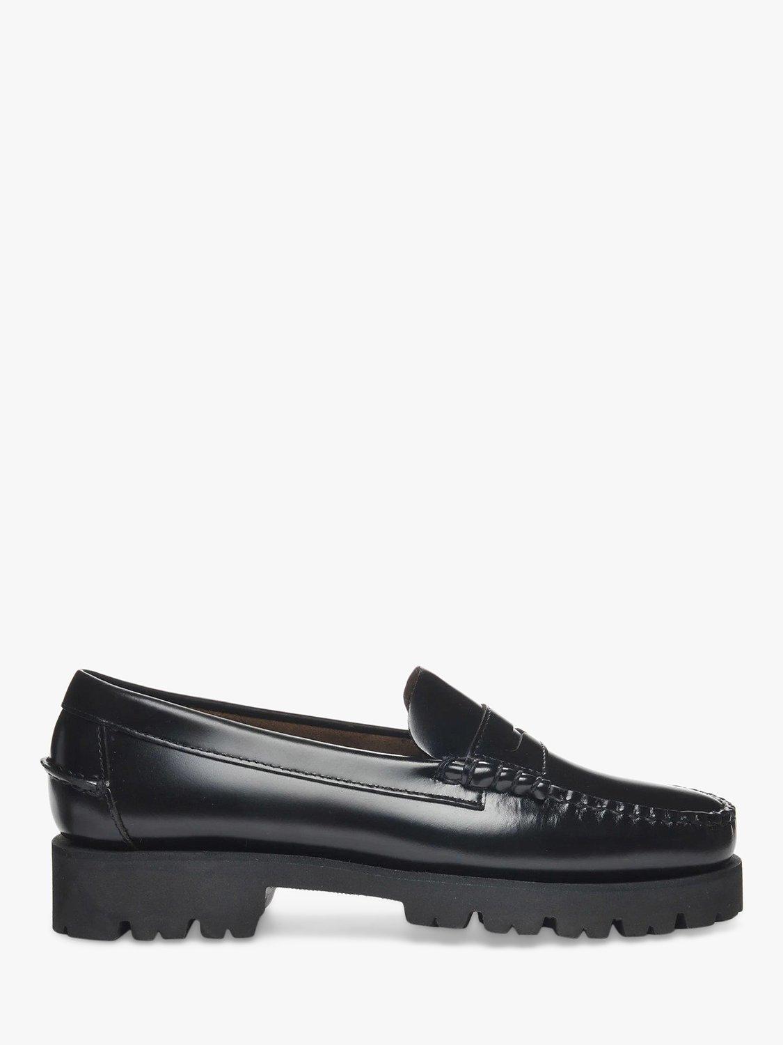 Sebago Dan Lug Leather Loafers, Black