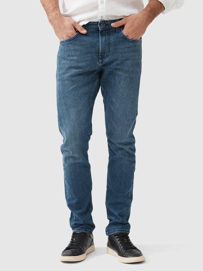 Product image 1 of 5, which shows Rodd & Gunn Oaro Sim Italian Denim Jeans, Blue, 44S