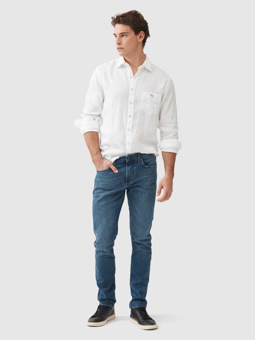 Product image 2 of 5, which shows Rodd & Gunn Oaro Sim Italian Denim Jeans, Blue, 44S