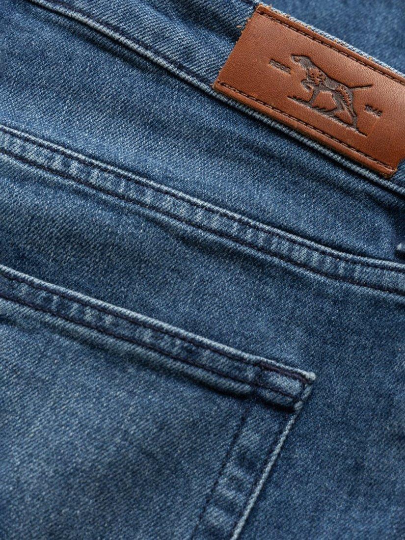 Product image 5 of 5, which shows Rodd & Gunn Oaro Sim Italian Denim Jeans, Blue, 44S