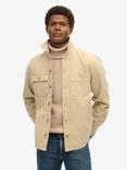 Superdry Surplus Canvas Overshirt, Pale Khaki