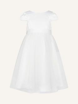 Monsoon Kids' Tulle Bow Bridesmaid Dress, Ivory, Ivory