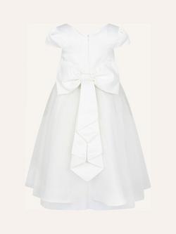 Monsoon Kids' Tulle Bow Bridesmaid Dress, Ivory - view 2, Ivory