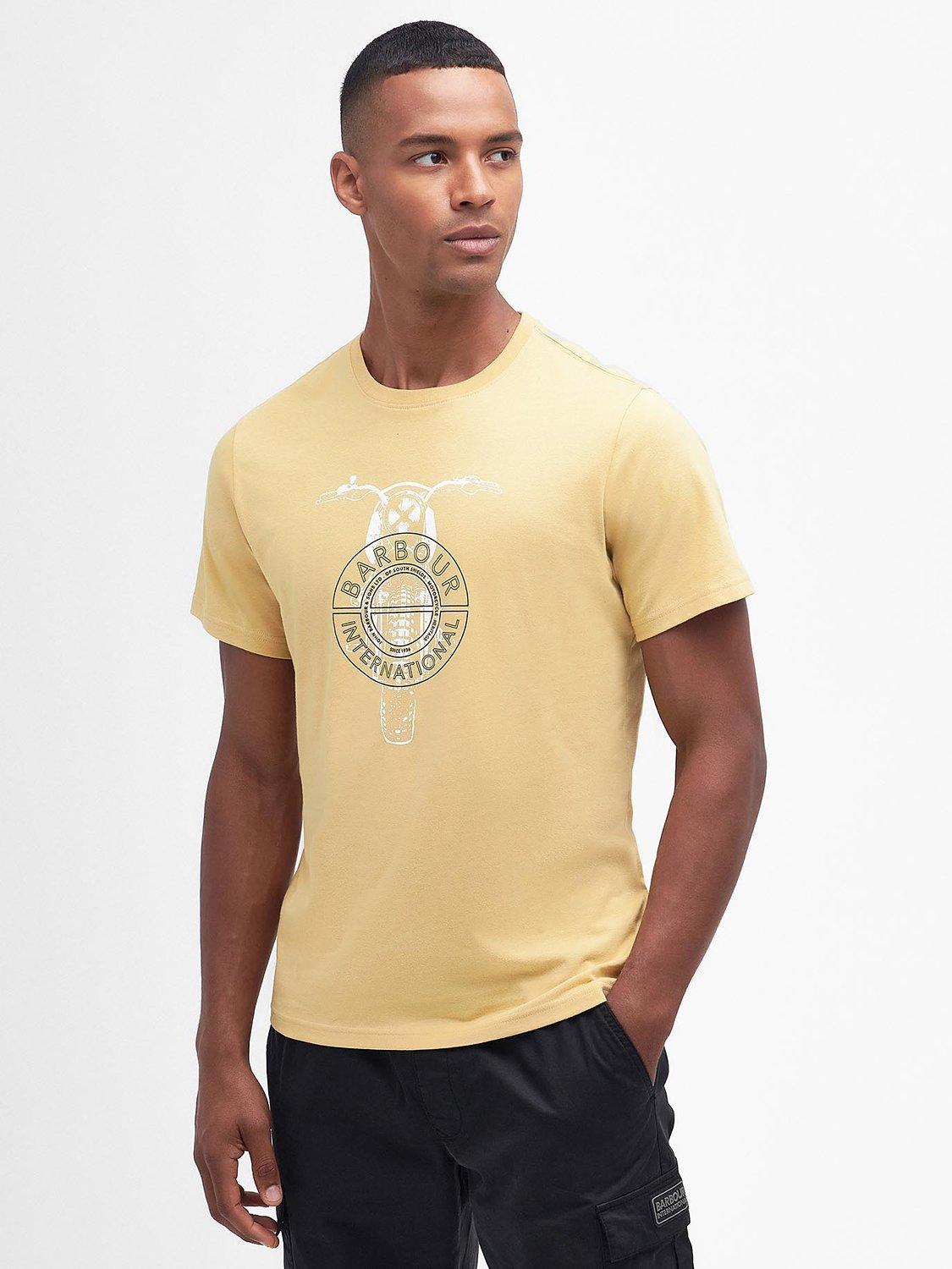 Barbour International Graphic T-Shirt, Yellow/White