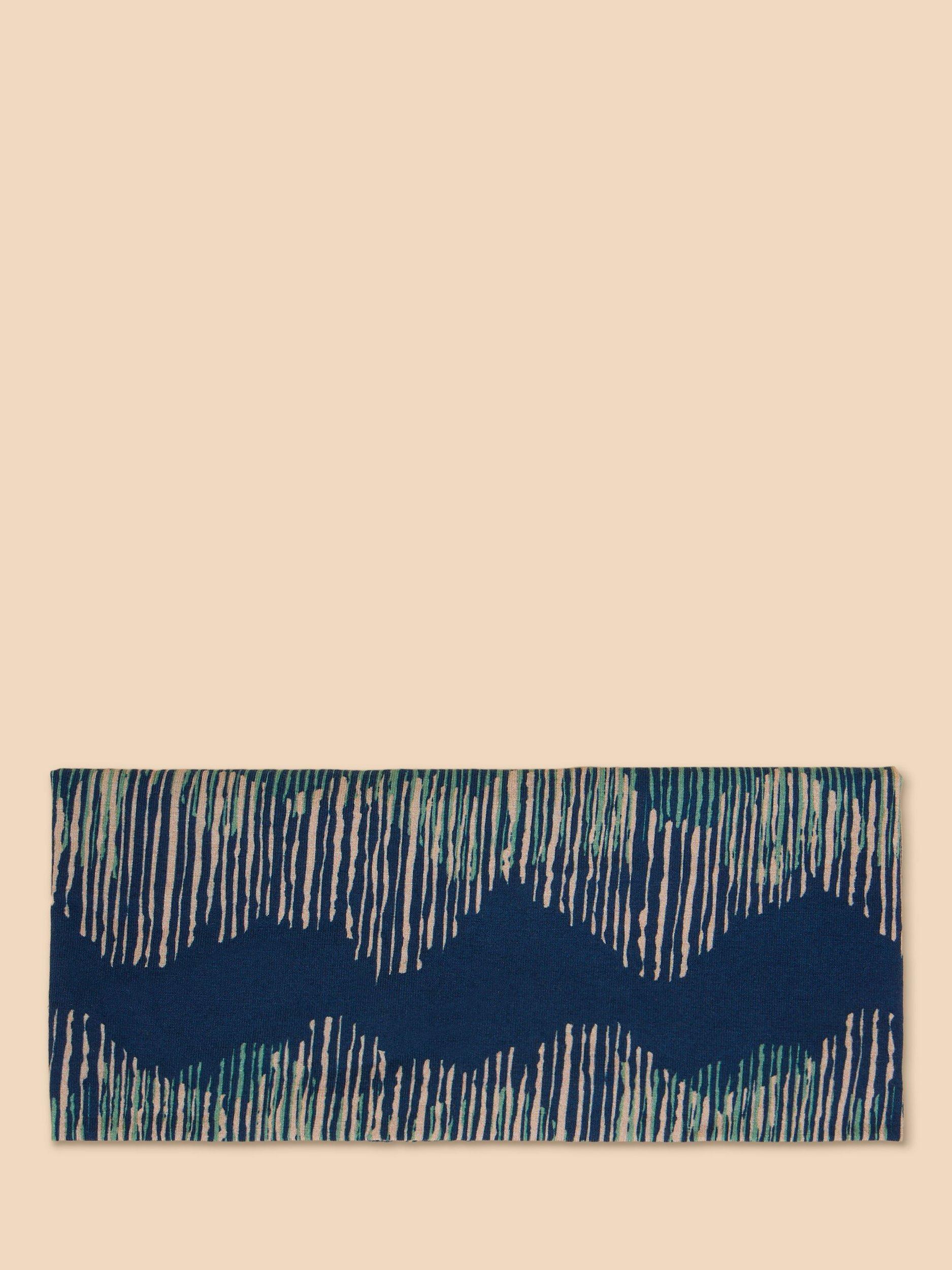 Product image 1 of 4, which shows White Stuff Jersey Roll Organic Cotton Blend Neckwarmer, Navy, One Size