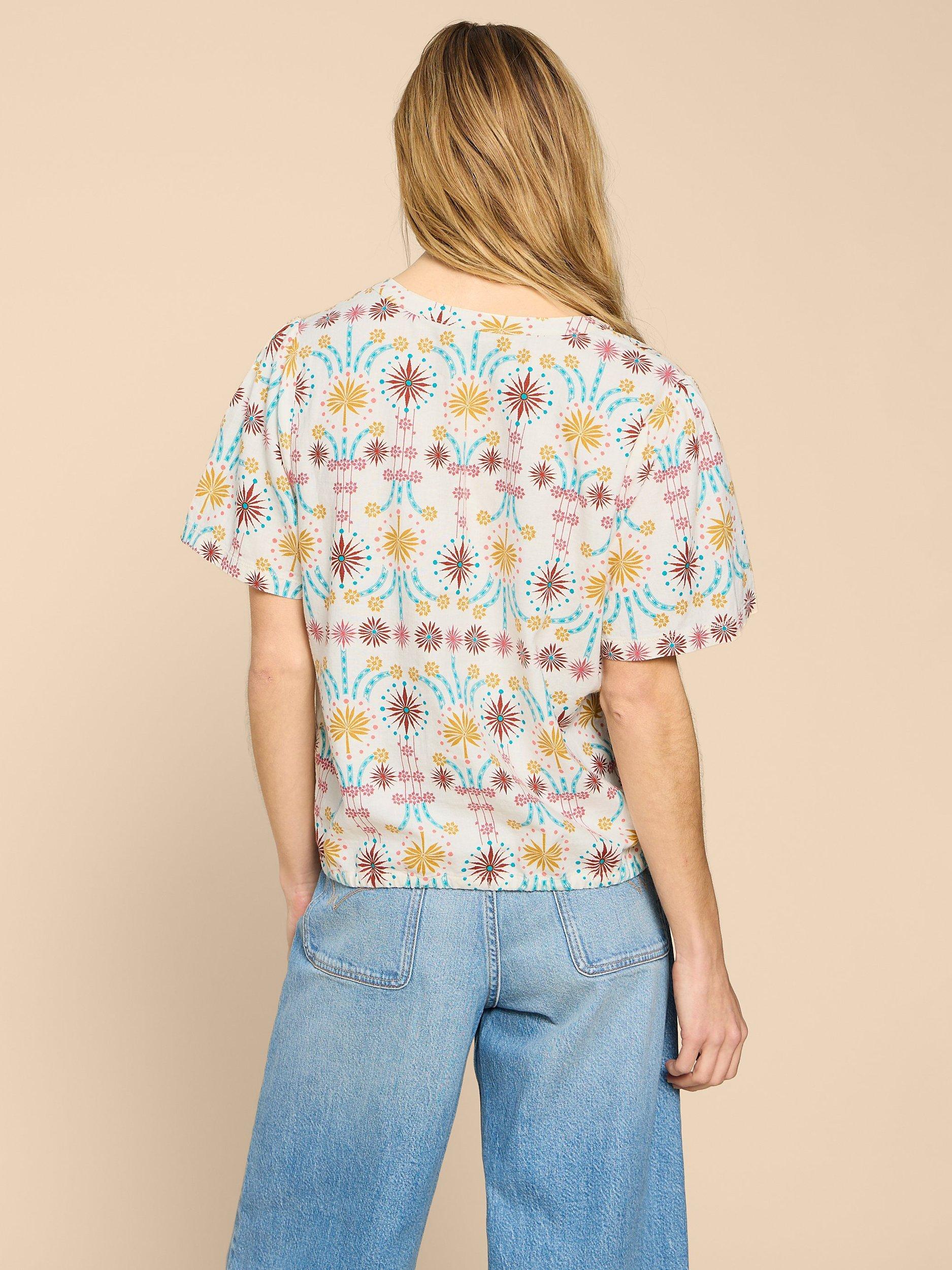 Product image 2 of 7, which shows White Stuff Ferne Linen Blend Shirt, Multi, 22