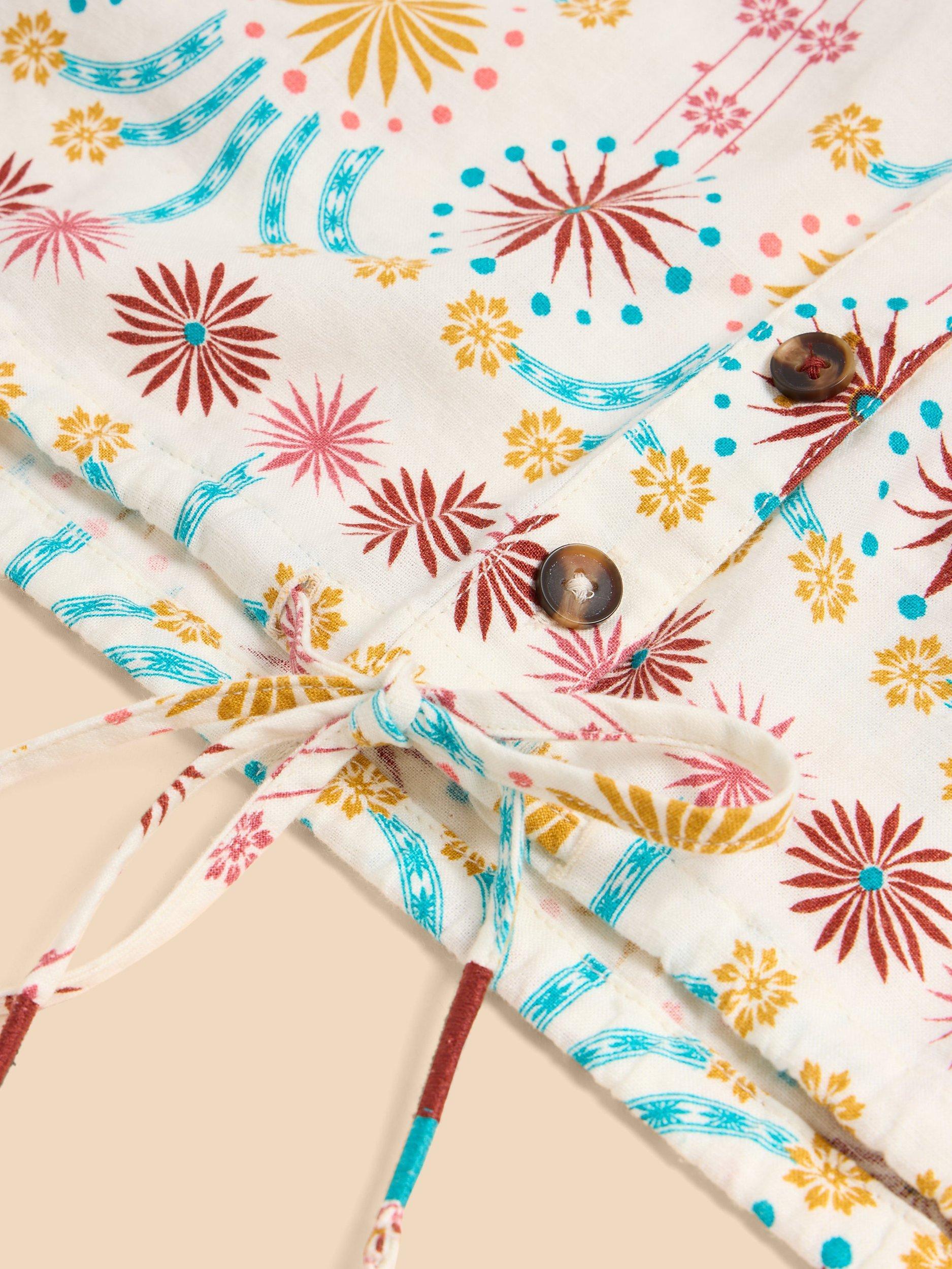 Product image 6 of 7, which shows White Stuff Ferne Linen Blend Shirt, Multi, 22